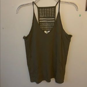 Spaghetti strap green shirt